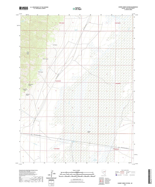 Cherry Creek Station Nevada US Topo Map Image