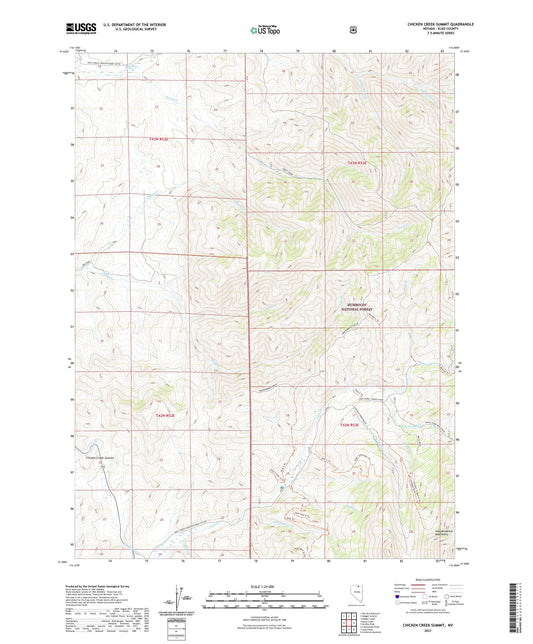 Chicken Creek Summit Nevada US Topo Map Image