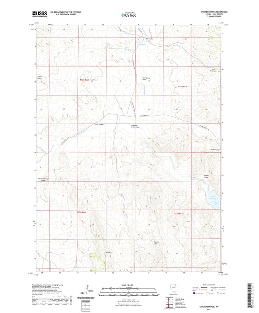 Chicken Springs Nevada US Topo Map Image