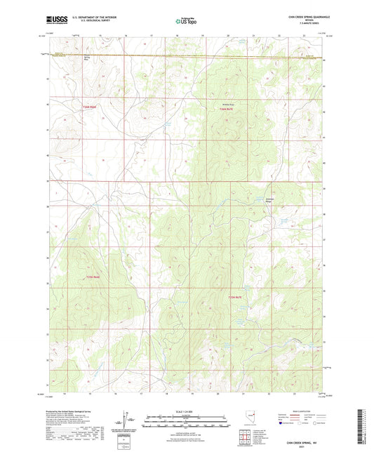 Chin Creek Spring Nevada US Topo Map Image