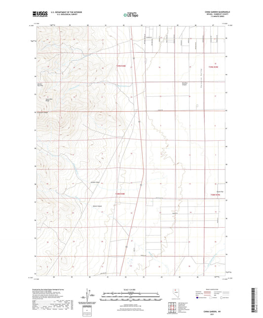 China Garden Nevada US Topo Map Image