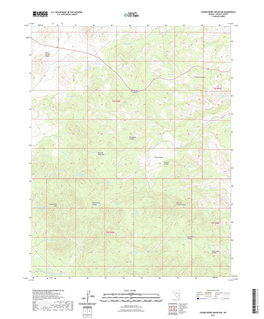 Chokecherry Mountain Nevada US Topo Map Image