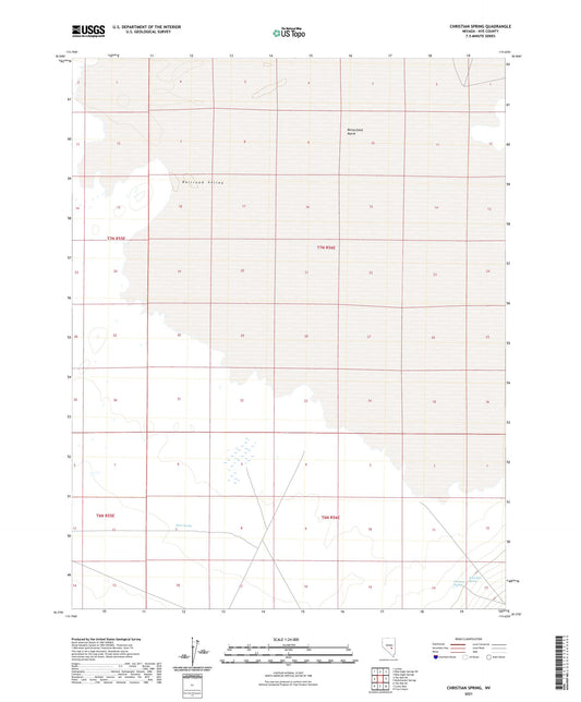 Christian Spring Nevada US Topo Map Image