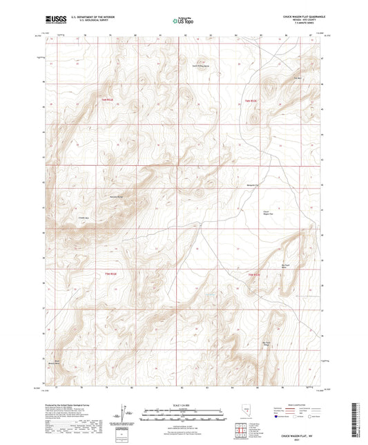 Chuck Wagon Flat Nevada US Topo Map Image