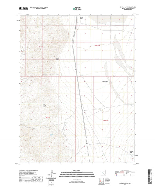 Chukar Canyon Nevada US Topo Map Image