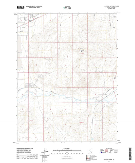 Churchill Butte Nevada US Topo Map Image