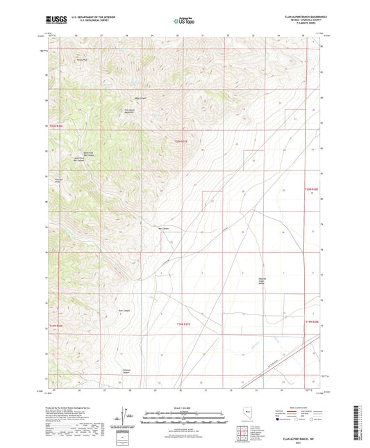 Clan Alpine Ranch Nevada US Topo Map Image