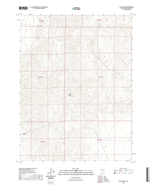 Coal Canyon Nevada US Topo Map Image