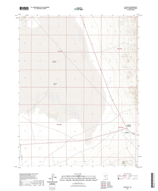 Coaldale Nevada US Topo Map Image