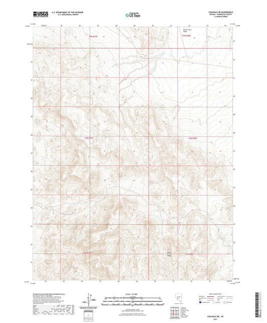 Coaldale NE Nevada US Topo Map Image