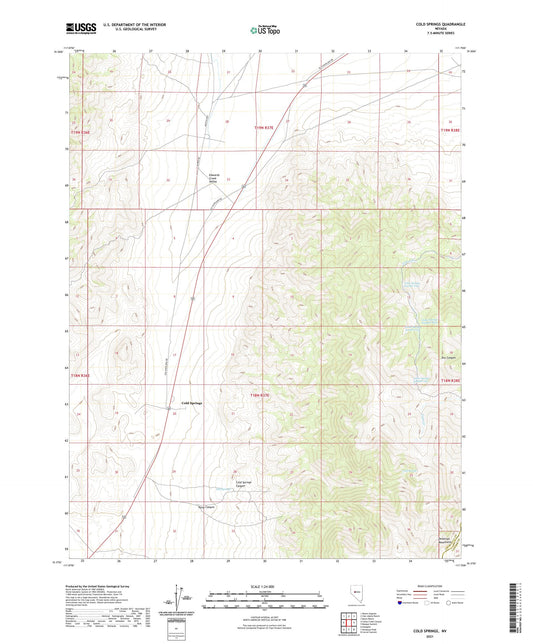 Cold Springs Nevada US Topo Map Image