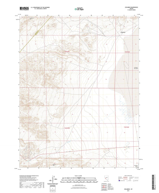 Columbus Nevada US Topo Map Image