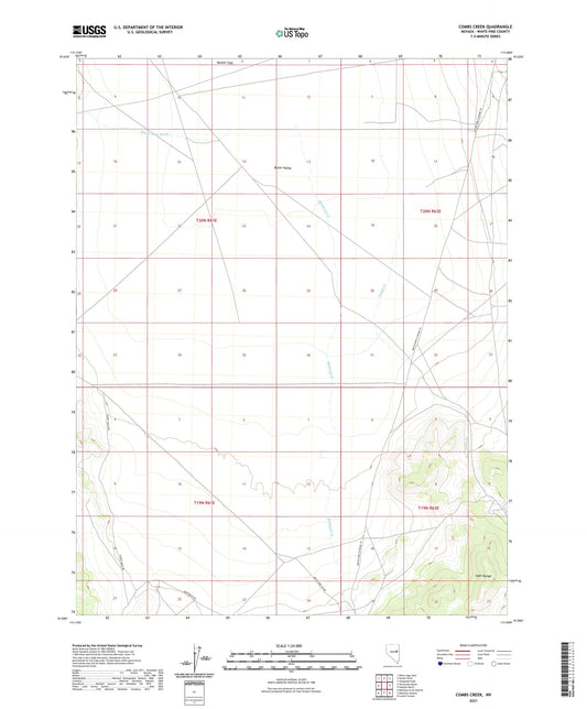 Combs Creek Nevada US Topo Map Image