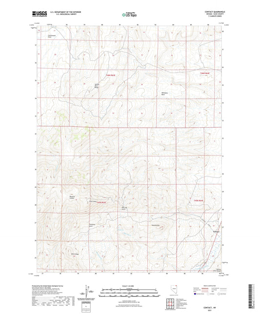 Contact Nevada US Topo Map Image