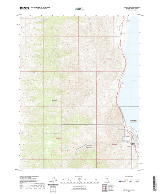 Copper Canyon Nevada US Topo Map Image