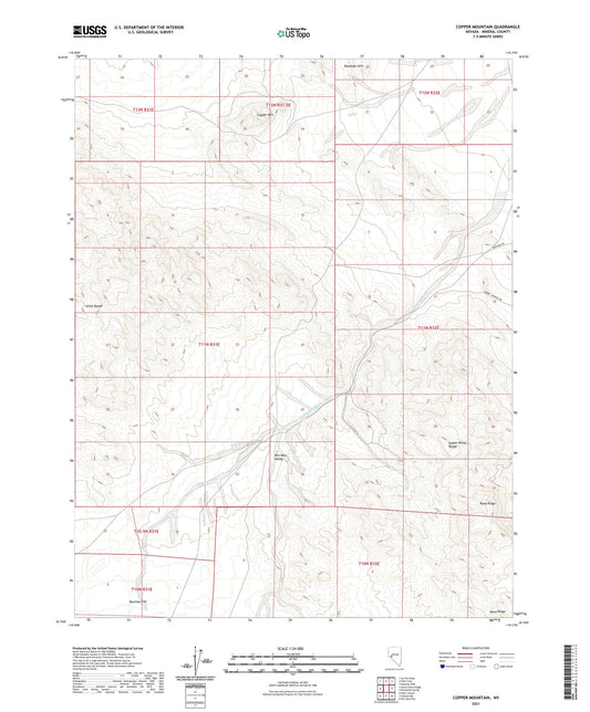 Copper Mountain Nevada US Topo Map Image