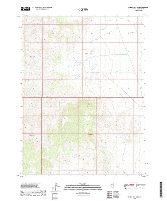 Cowboy Rest Creek Nevada US Topo Map Image