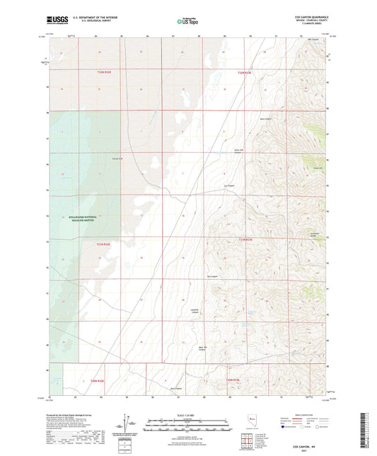 Cox Canyon Nevada US Topo Map Image
