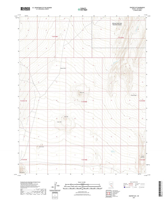 Crater Flat Nevada US Topo Map Image