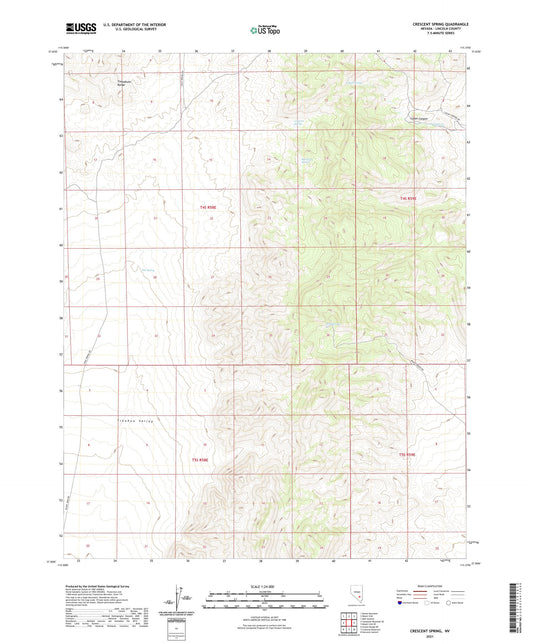 Crescent Spring Nevada US Topo Map Image