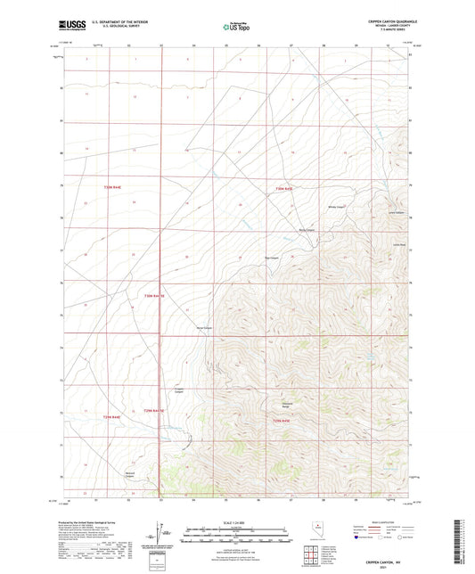Crippen Canyon Nevada US Topo Map Image