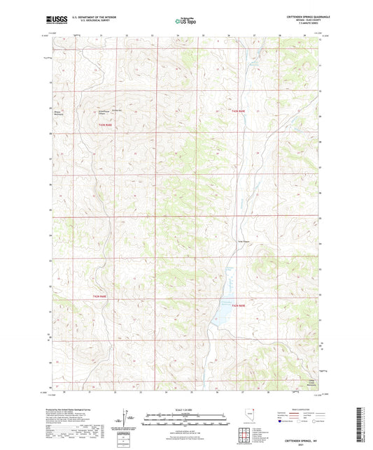 Crittenden Springs Nevada US Topo Map Image