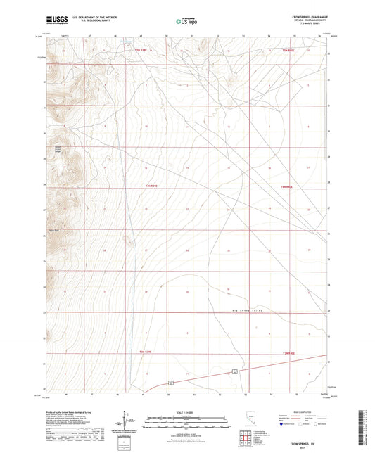 Crow Springs Nevada US Topo Map Image