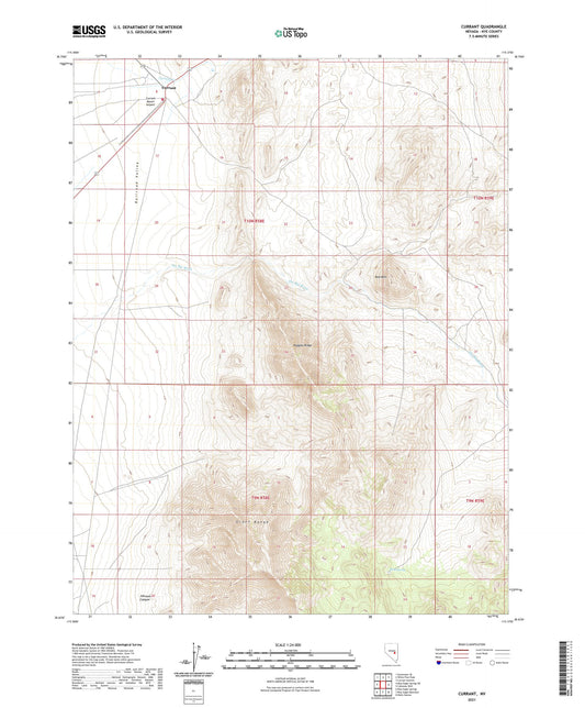 Currant Nevada US Topo Map Image
