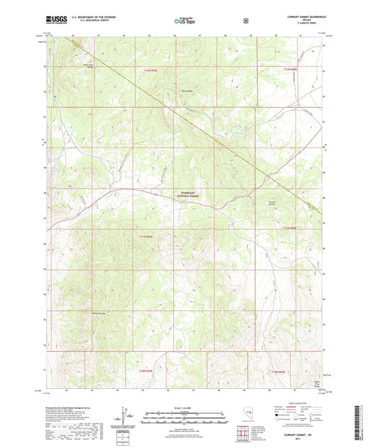 Currant Summit Nevada US Topo Map Image
