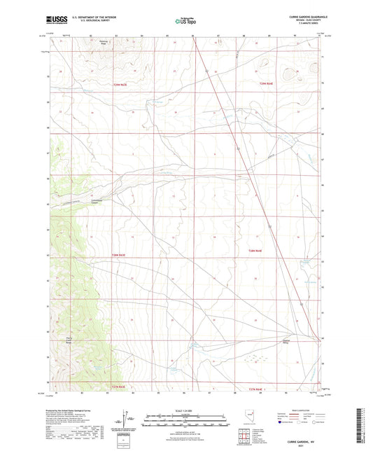 Currie Gardens Nevada US Topo Map Image