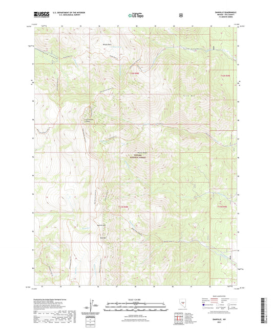 Danville Nevada US Topo Map Image