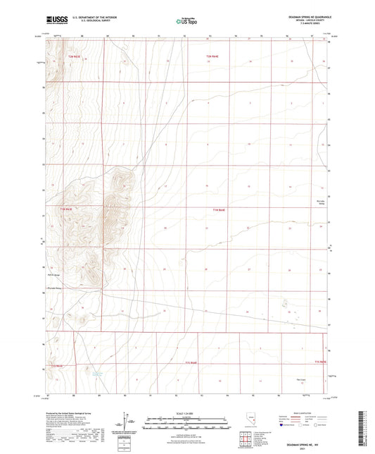 Deadman Spring NE Nevada US Topo Map Image