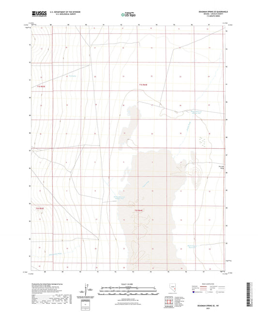 Deadman Spring SE Nevada US Topo Map Image