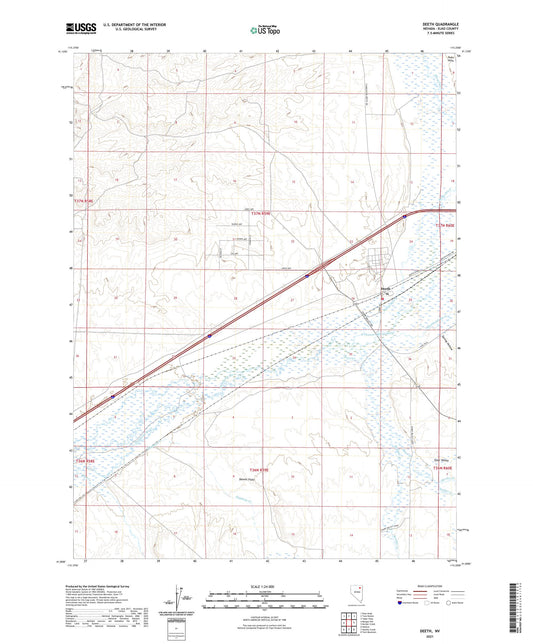Deeth Nevada US Topo Map Image