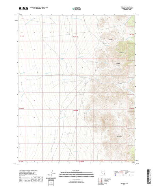 Delamar Nevada US Topo Map Image