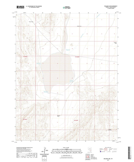 Delamar Lake Nevada US Topo Map Image