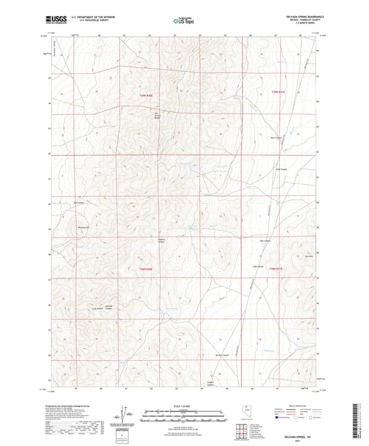 Delvada Spring Nevada US Topo Map Image