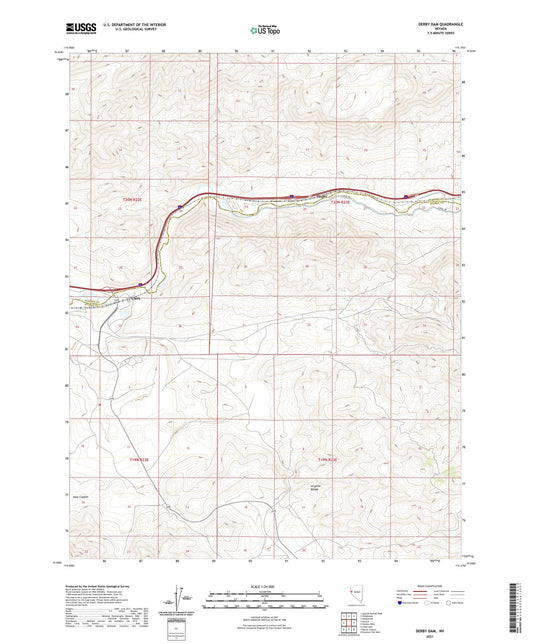 Derby Dam Nevada US Topo Map Image