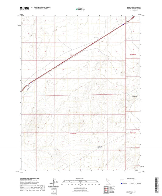 Desert Peak Nevada US Topo Map Image