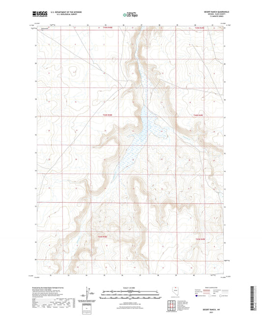 Desert Ranch Nevada US Topo Map Image