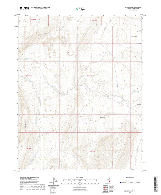Devils Throat Nevada US Topo Map Image