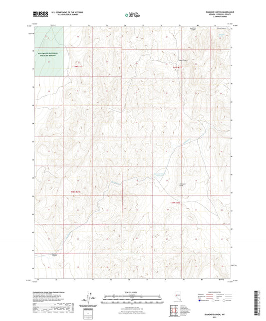 Diamond Canyon Nevada US Topo Map Image