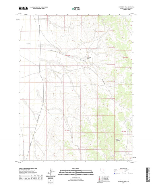 Dickenson Well Nevada US Topo Map Image