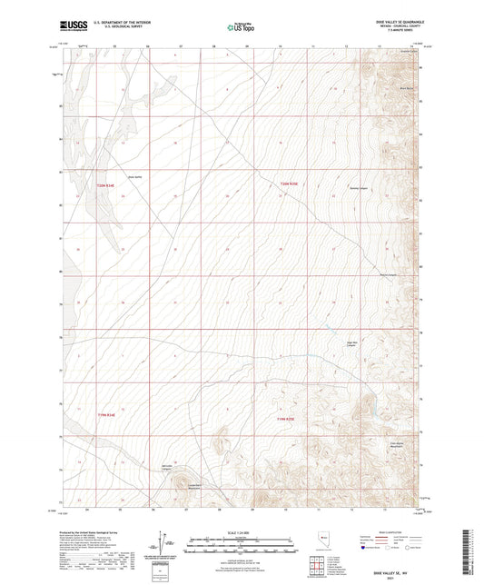 Dixie Valley SE Nevada US Topo Map Image