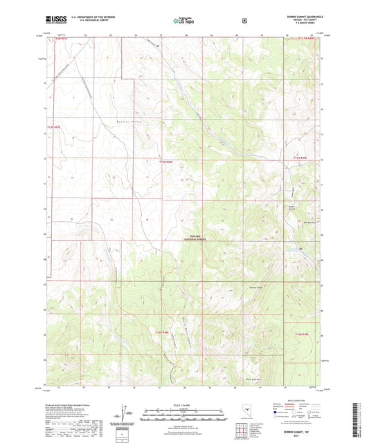 Dobbin Summit Nevada US Topo Map Image
