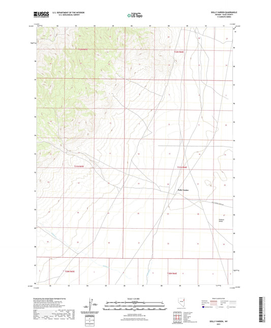 Dolly Varden Nevada US Topo Map Image