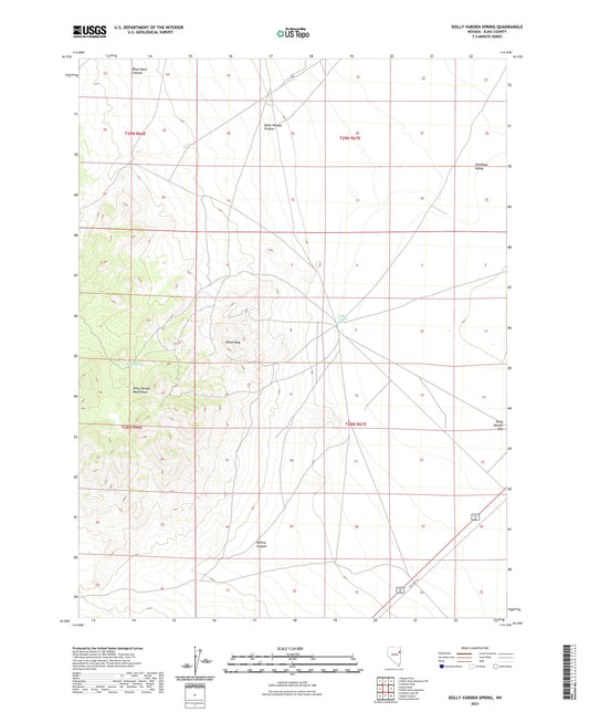 Dolly Varden Spring Nevada US Topo Map Image