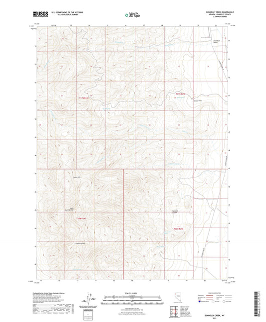 Donnelly Creek Nevada US Topo Map Image