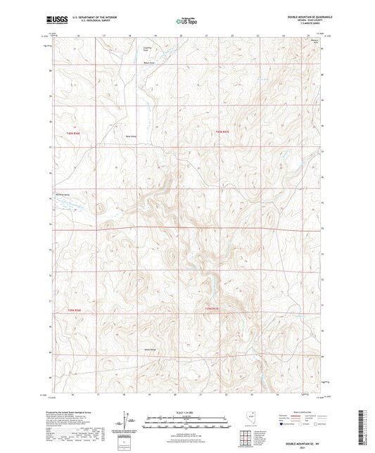 Double Mountain SE Nevada US Topo Map Image