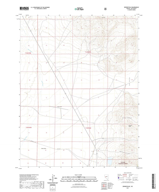 Downeyville Nevada US Topo Map Image